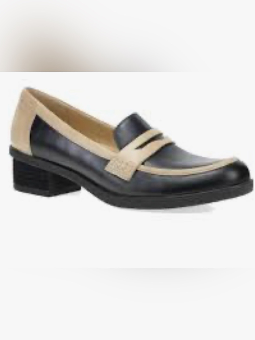 Dansko Danica Waterproof Leather Penny Loafer Colorblock Black Dune EUC Size 41